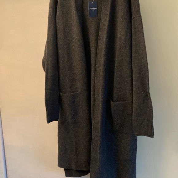 Lucky Brand Dark Gray Long Wool Blend Cardigan New With Tags - Picture 5 of 16